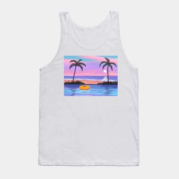 Pool Sunset Tank Top by emmawtj